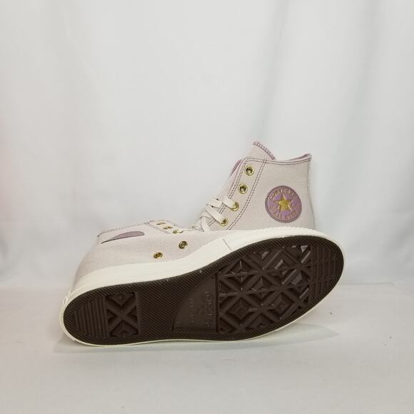 Converse Women's CTAS Wedge Platform Golden Hits Size 7.5 Orchid A12763C  NWT - Picture 8 of 9